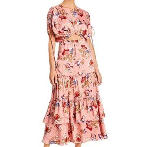 NWT Cinq A Sept Martine Dress in Bare Rose Multi I Size 2
